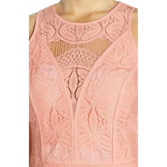 Adelyn Rae Womens Light Pink Lace High/Low Sheath - Picture 6 of 6